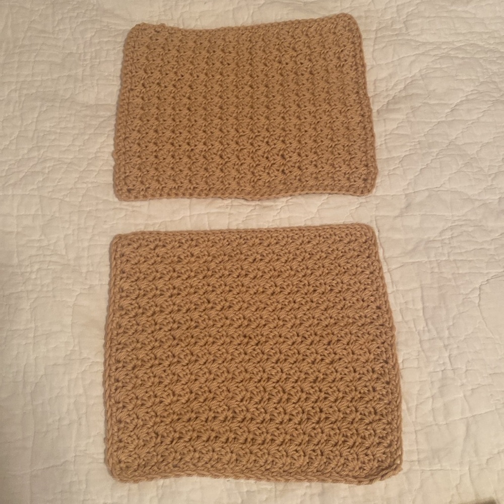 Handmade Cotton Washcloth Set of 2 - Picture 2 of 4